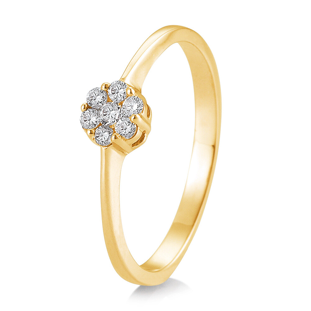Breuning Verlobungsring Flower 41/88019 Gelbgold 585