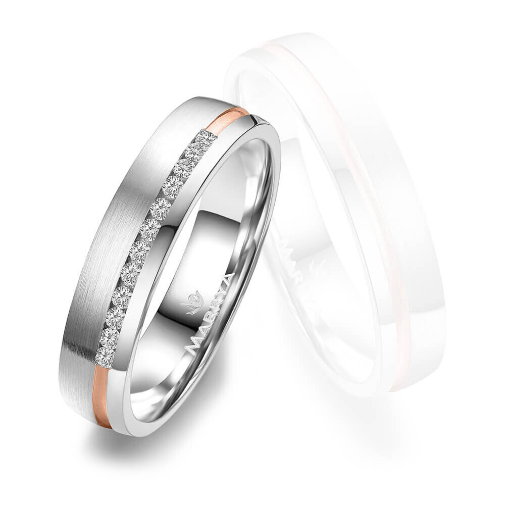 Trauringe Partnerringe Silber & Gold Marrya SG-A-08