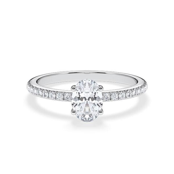Verlobungsring Platin 950/- zus. 0,760 ct, tw, vs - RU-1902-10