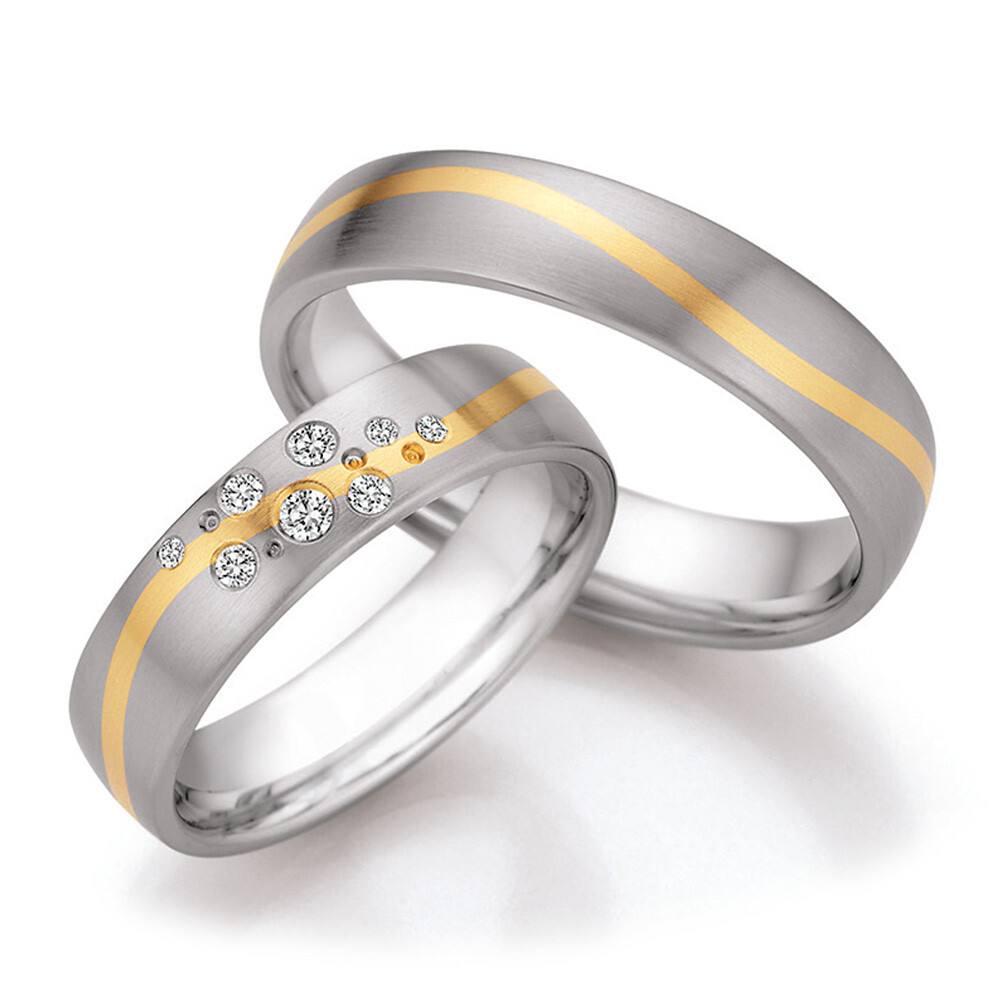 Eheringe Steel Gold Elegance Collection Ruesch 88/25030