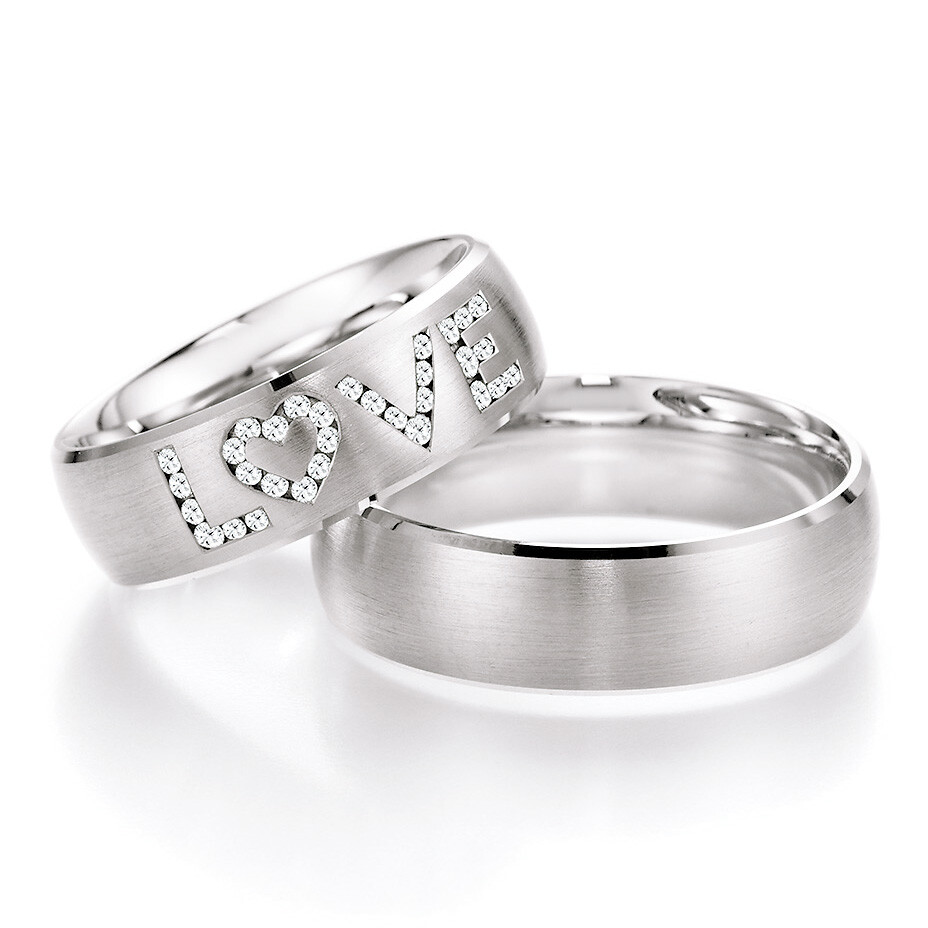 Collection Ruesch Trauringe Weißgold 66/38110 Hearts - Love - Inifinity