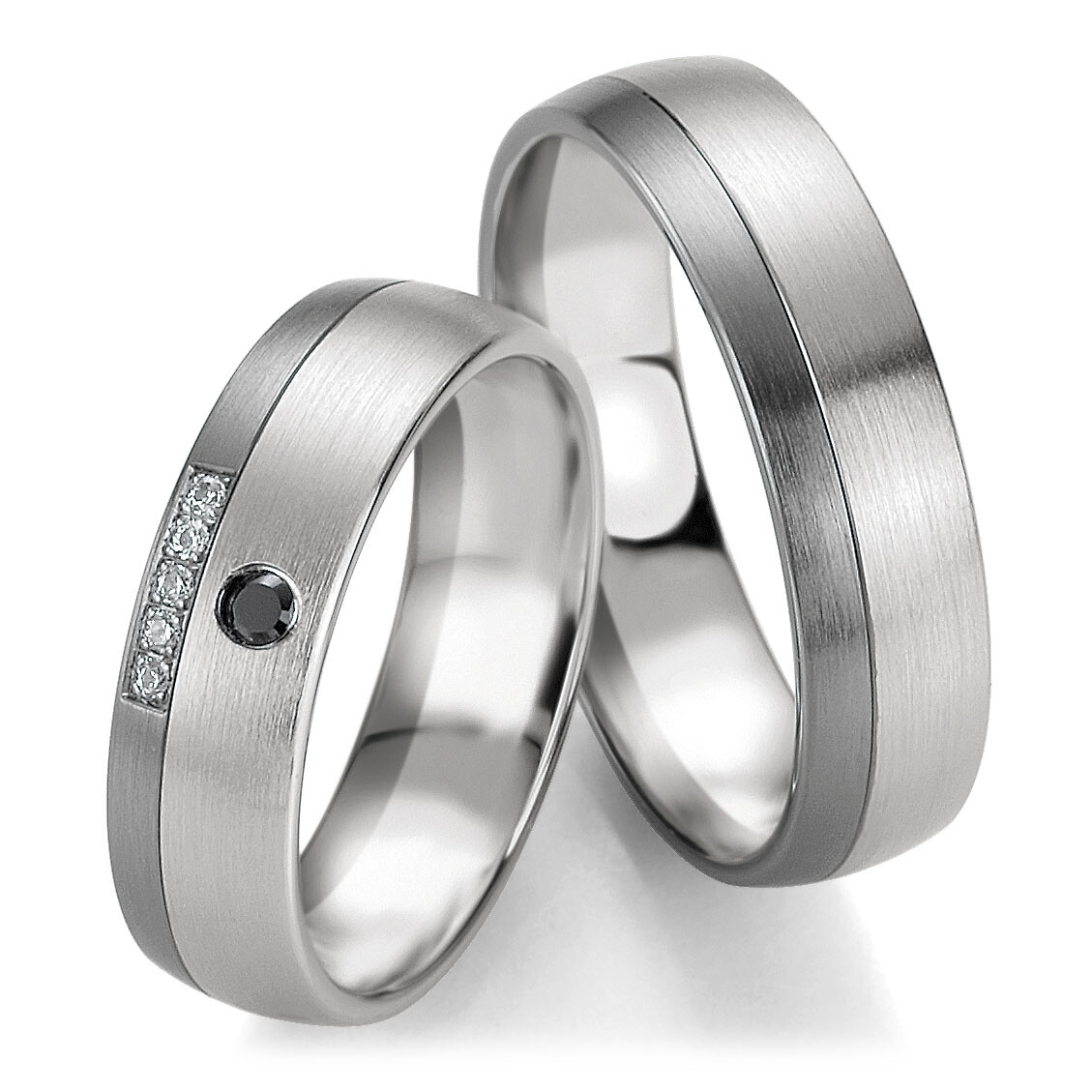 Breuning Trauringe Weißgold & Graugold 48/06417 & 48/06418
