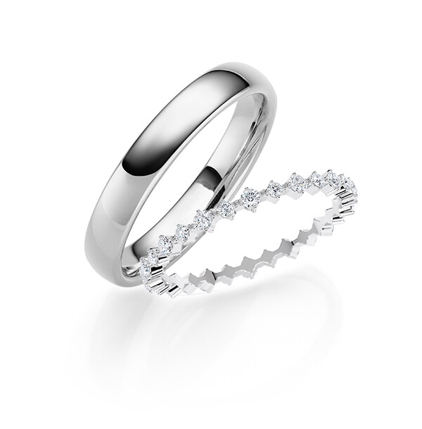 Trauringe Memoire Eheringe Palladium Rubin RU-1827