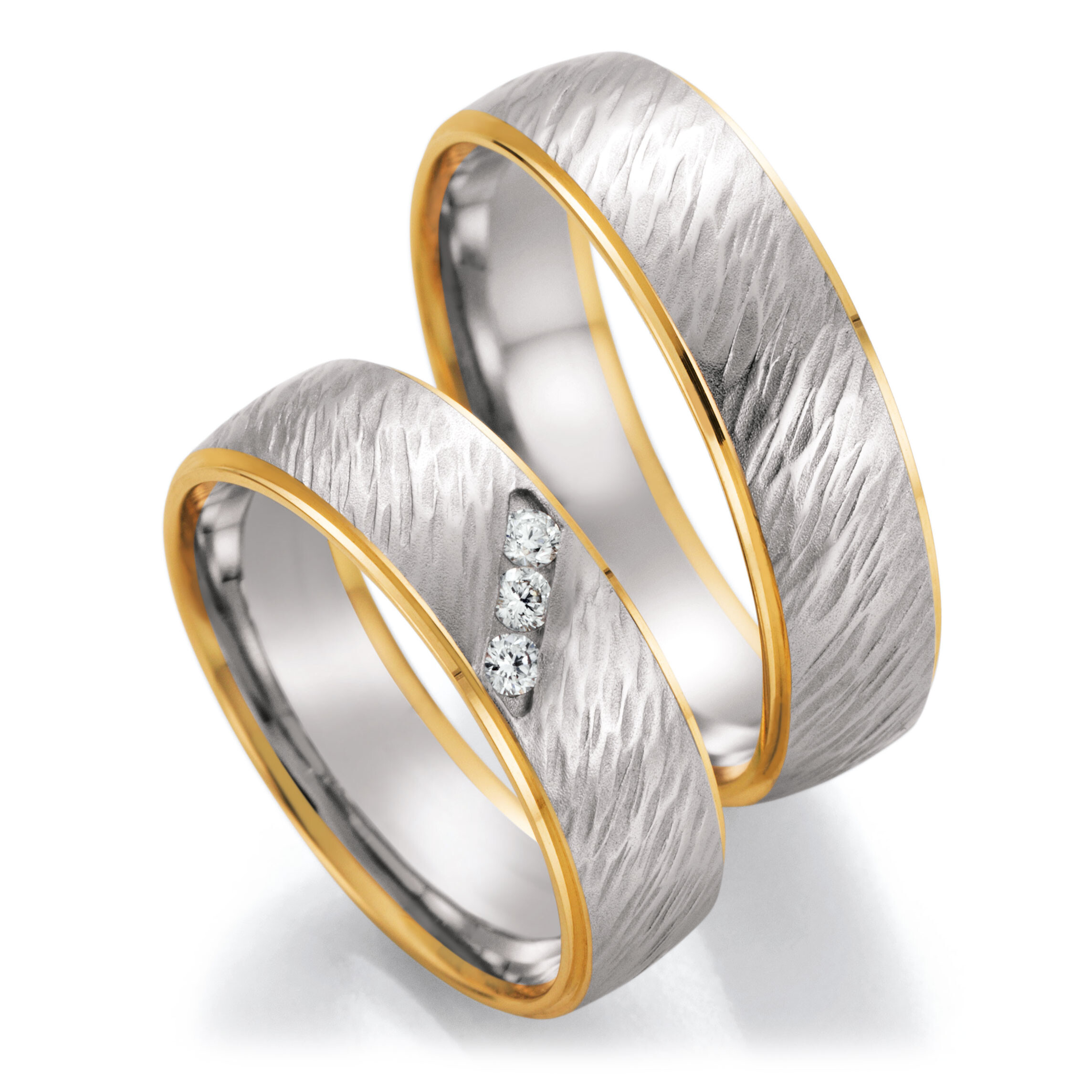 Ruesch Trauringe 66/37030 & 66/37040 Weißgold & Gelbgold
