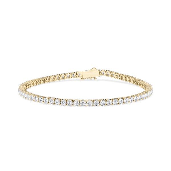 Tennis-Armband Gelbgold 750 zus. 4,030ct. Lab Grown Diamant Rubin RU-1858