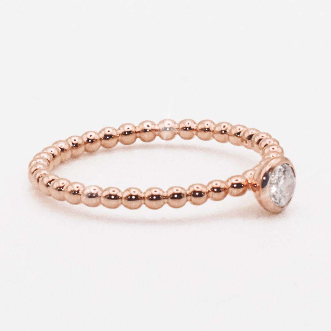 Verlobungsring Kugelring BR173-4 Rotgold Brillant