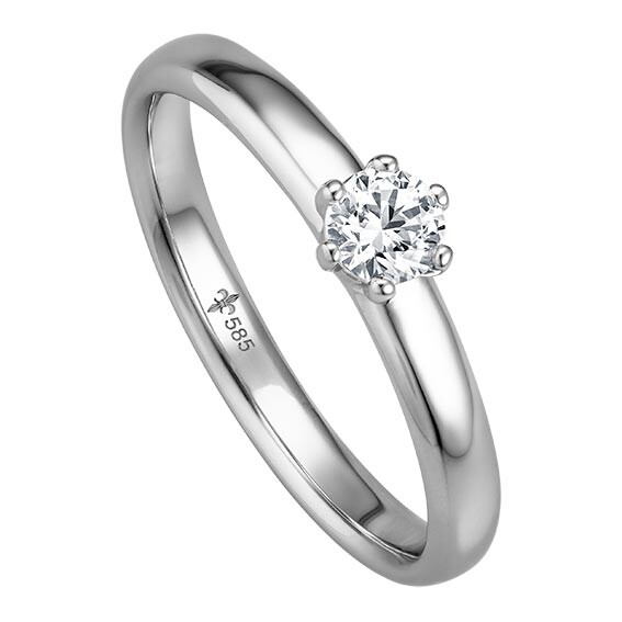 Solitär Ring Weißgold Giloy TV000008-2