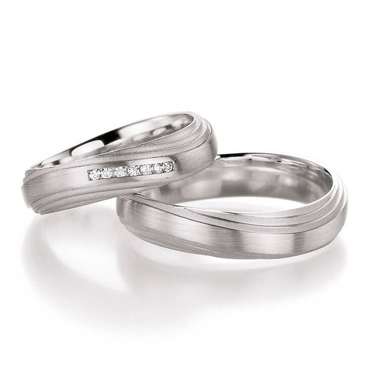 Ruesch Trauringe Weißgold Sensation 66/10510 & 66/10520