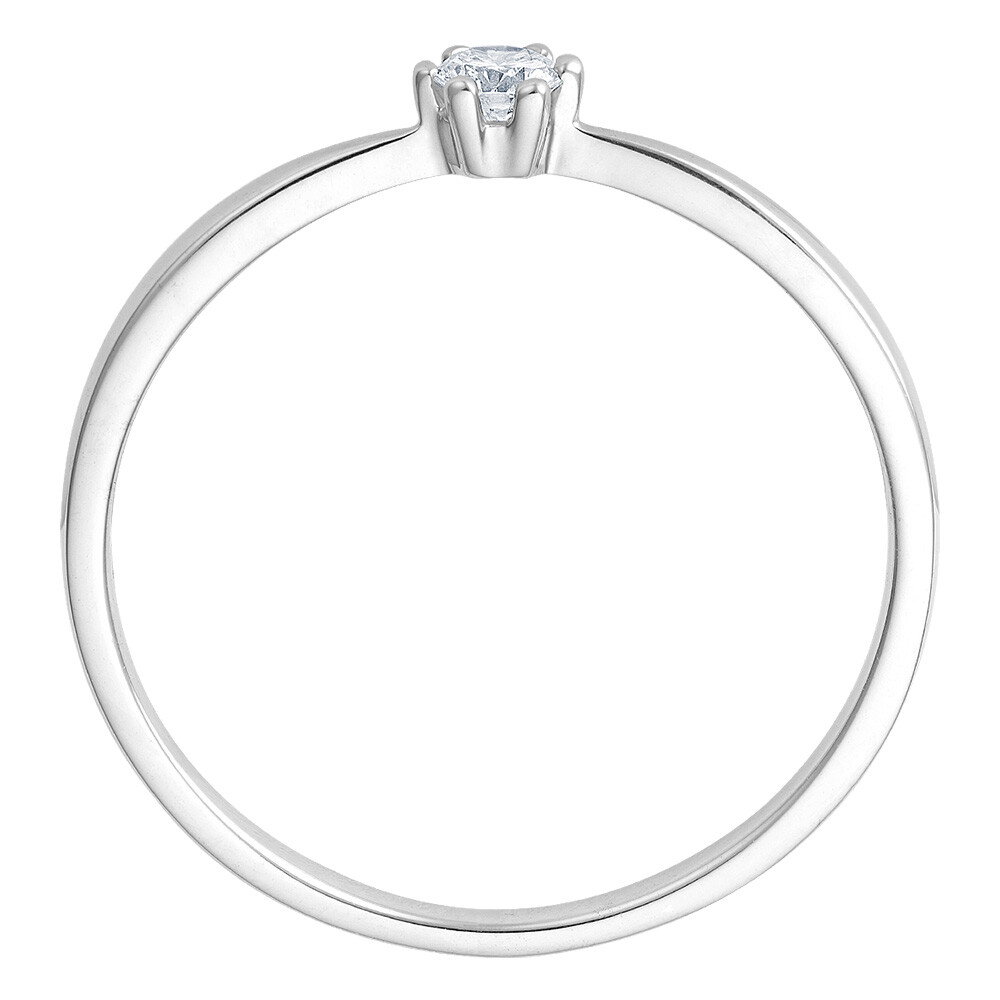 bella luce Solitaire Ring Weißgold Brillant 0.090 ct. w/si, stehend