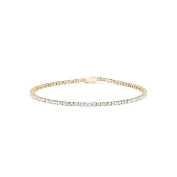Tennis-Armband Gelbgold 750 zus. 1,044ct. Diamant tw/si Rubin RU-1858