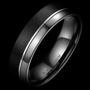 Herrenring Black Titanium Marrya BT-07
