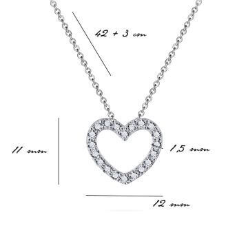 Kette Herz-Anhänger Silber Gisser N1024 Info