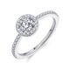 Halo Ring Silber 925 Zirkonia Gisser R446