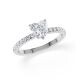 Diamantring Lab Grown Halo Herz Diamant Platin Rubin 1981