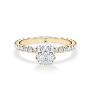 Hollywood Ring Classic Radiant Gelbgold Rubin RU-1886