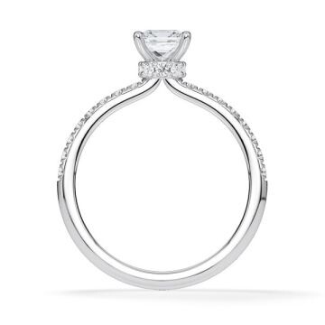 Ring Veiled Halo Prinzess Diamant Platin Rubin 1895