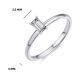 Solitär Ring Silber 925 Baguette Zirkonia Gisser R417
