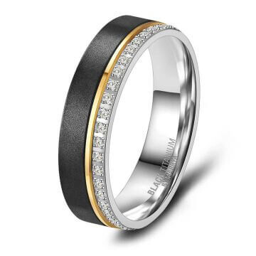 Einzelring Damen Black Titanium BT-02