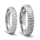 Partnerringe Silber 925 gehämmert Zirkonia Bedra 90056