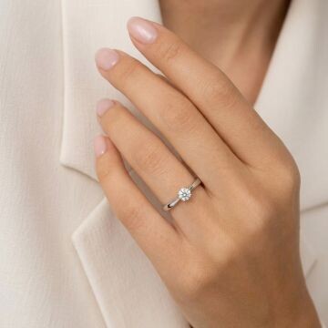 Verlobungsring Solitär Silber 925 Zirkonia – RZ00010