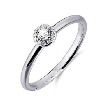 Halo Ring Silber 925 Zirkonia Gisser R486
