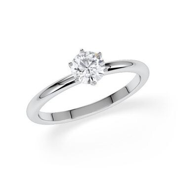 Verlobungsring Hollywood Weißgold 750 Lab Brillant 0,5 ct – Rubin RU-1888