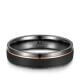 Einzelring Herren liegend Black Titanium BT-04