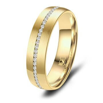 Damenring Edelstahl Gold Fuge Marrya ES-27