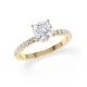 Verlobungsring Veiled Halo Lab-Grown Cushion Gelbgold Rubin RU-1889