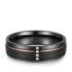 Einzelring Damen liegend Black Titanium BT-04