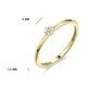 Ring 14k Gold mit Zirkonia Gisser Jewels VGR032