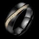 Damenring Black Titanium Gold Marrya BT-03