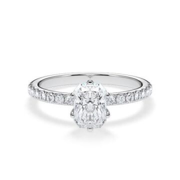 Verlobungsring Hollywood Platin 950 Radiant 1,270 ct Pavé – Rubin RU-1886