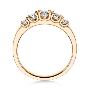 Verlobungsring aus Rotgold mit 5 Brillanten Dettinger 27200