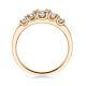 Verlobungsring aus Rotgold mit 5 Brillanten Dettinger 27200