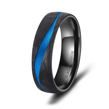 Herrenring Black Titanium Blue Ocean Marrya BT-17