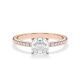 Verlobungsring Classic Hidden Halo Lab-Grown Cushion Rotgold Rubin RU-1898
