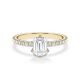 Verlobungsring Hollywood Gelbgold 750 Emerald 1,270 ct Pavé – Rubin RU-1881