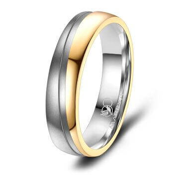 Partnerring Trauring Edelstahl Gold Marrya ES-32