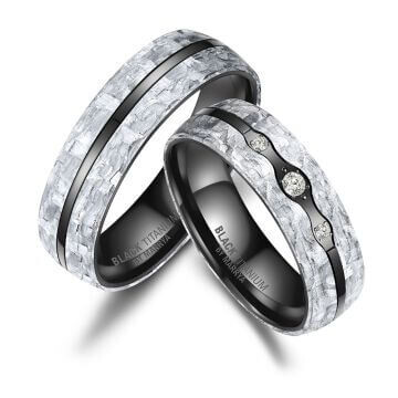 Black Titanium Partnerringe Marrya BT-11
