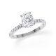 Ring Veiled Halo Oval Diamant Weißgold Rubin 1983