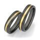 Trauringe Surfing Colors Zirkonium & Gelbgold Ruesch 14/20010