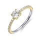 Pavé Ring Silber 925 Gold Zirkonia Weiß Gisser R468Y