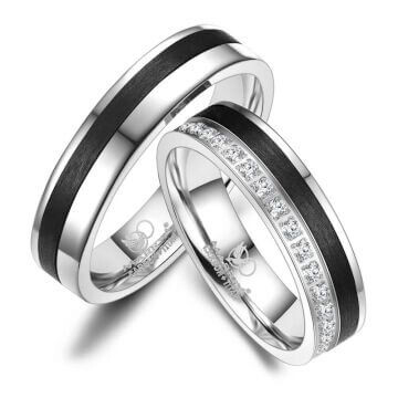 Partnerringe Eheringe Carbon Titan Marrya CA-04
