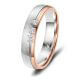 Partnerring Trauring Edelstahl Rose Zirkonia Marrya ES-34