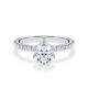 Hollywood Ring Classic Tropfen Weißgold Rubin RU-1884