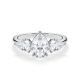 Diamantring Three Stone Lab-Grown Tropfen Pear Platin Rubin RU-1876