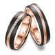 Trauringe Partnerringe Roségold Carbon Marrya CA-17