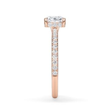 Ring Hidden Halo Cushion Rotgold Rubin 1898