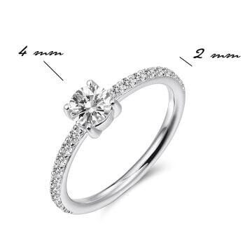 Pavé Ring Silber 925 Zirkonia Weiß Gisser R468